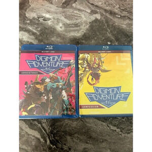 Néw sealed lot of 2 Digimon tri blu rays‎